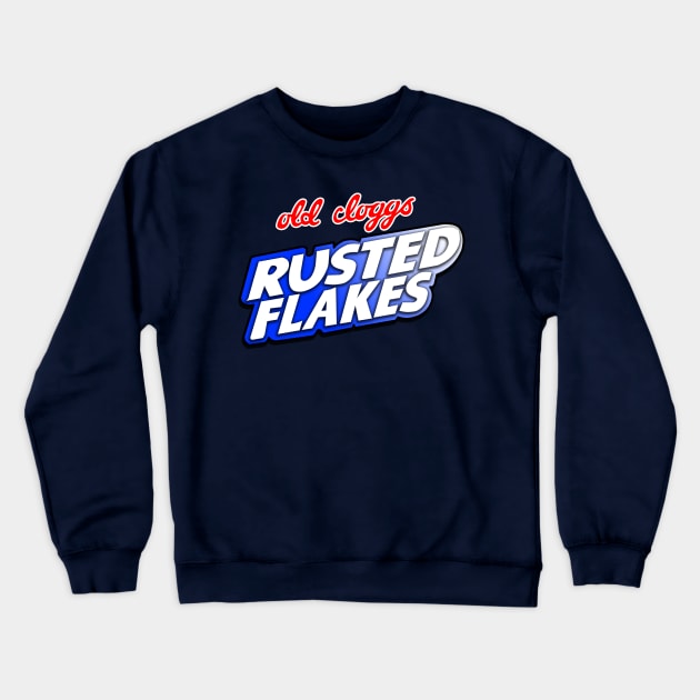 Off Brand Cereal - Rusted Flakes Crewneck Sweatshirt by scoffin